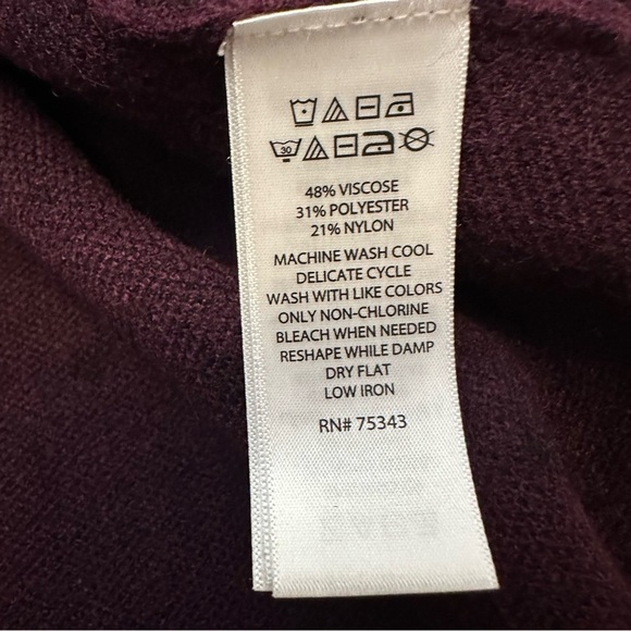 NWT Cynthia Rowley Woman Plum Polka Dot Sweater Size 1X - Picture 6 of 6